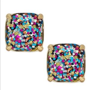 Rainbow glitter Kate Spade earrings